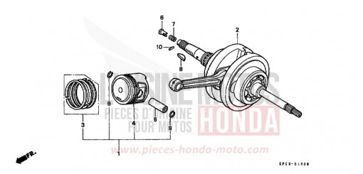 ALBERO MOTORE/PISTONE FES250W di 1998